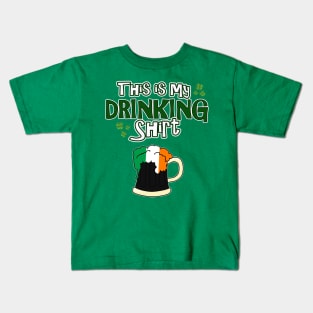 This is my Drinking Shirt - St Patrick's Day Shirt Kids T-Shirt